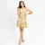 Petal Scroll Mini Dress - yellow