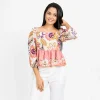 Verdant Bloom Peplum Blouse - Image 2