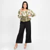 Verdant Bloom Peplum Blouse - Image 6