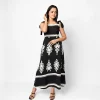 Noir Blossom Maxi Dress - Image 4
