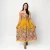 Petal Dusk Midi Dress - yellow