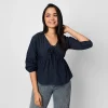 Willow Tie Peplum Blouse - Image 7