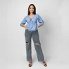Willow Tie Peplum Blouse - Image 2