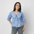 Willow Tie Peplum Blouse - blue L