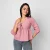Willow Tie Peplum Blouse - pink