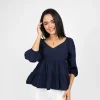 Serene Grace Peplum Blouse - Image 3
