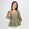 Serene Grace Peplum Blouse - Image 4