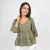 Serene Grace Peplum Blouse - green