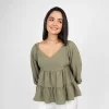 Serene Grace Peplum Blouse - Image 6