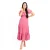 Blossom Tiered Midi Dress - pink