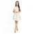 Floret Puff Mini Dress - brown