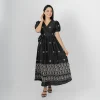 Noir Petal Wrap Dress - Image 4