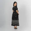 Noir Petal Wrap Dress - Image 6