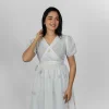Noir Petal Wrap Dress - Image 8
