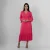 Azure Wrap Midi Dress - pink