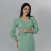 Azure Wrap Midi Dress - Image 2