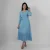 Azure Wrap Midi Dress - blue