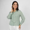 Meadow Mist Button-Down Blouse - Image 5