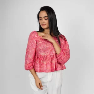 Paisley Muse Peplum Blouse