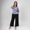 Azure Whirl Tunic Blouse - Image 6
