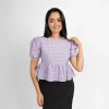 Dewdrop Charm Peplum Blouse