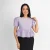 Dewdrop Charm Peplum Blouse - purple