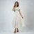 Aurora Tiered Midi Dress - white