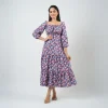 Petal Whirl Midi Dress