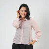 Whisper Stripe Button Blouse