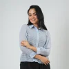 Whisper Stripe Button Blouse - Image 4