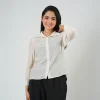 Whisper Stripe Button Blouse - Image 5