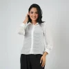 Whisper Stripe Button Blouse - Image 6