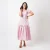 Daisy Tier Midi Dress - pink
