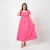 Elara Grace Midi Dress - hot pink