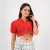 Elin Crop Top - red
