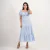 Gingham Tiered Midi - blue