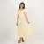 Gingham Tiered Midi - yellow