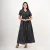 Linear Wrap Maxi Dress - black