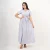 Linear Wrap Maxi Dress - light blue
