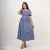 Ella Lace-Back Midi dress - blue