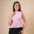 Fern Blossom Peplum Blouse - pink