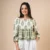 Olive Bloom Peplum Top - green