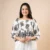 Olive Bloom Peplum Top - black