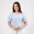 Rosalie Gathered Top - blue