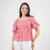 Rosalie Gathered Top - red