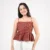 Elowen Peplum Top - red block
