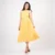 Sunlit Grace Halter Midi Dress - yellow