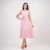 Sunlit Grace Halter Midi Dress - pink