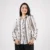 Striped Serenity Button-Up Shirt - white black